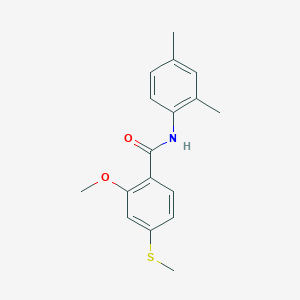 molecular formula C17H19NO2S B5716837 N-(2,4-dimethylphenyl)-2-methoxy-4-(methylsulfanyl)benzamide 