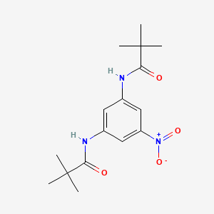 molecular formula C16H23N3O4 B5716897 N-[3-(2,2-dimethylpropanoylamino)-5-nitrophenyl]-2,2-dimethylpropanamide 