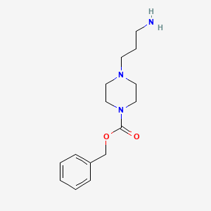 molecular formula C15H23N3O2 B571717 Benzyl 4-(3-aminopropyl)piperazine-1-carboxylate CAS No. 117009-98-0