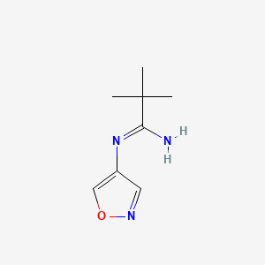 molecular formula C8H13N3O B571720 N-(Isoxazol-4-yl)pivalimidamide CAS No. 122686-19-5