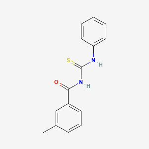 molecular formula C15H14N2OS B5717387 Benzamide, 3-methyl-N-[(phenylamino)thioxomethyl]- CAS No. 56437-99-1