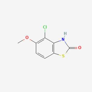 molecular formula C8H6ClNO2S B571744 4-Chloro-5-methoxy-1,3-benzothiazol-2(3H)-one CAS No. 113206-08-9