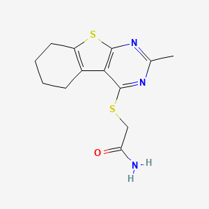 molecular formula C13H15N3OS2 B5717448 2-[(2-Methyl-5,6,7,8-tetrahydro-[1]benzothiolo[2,3-d]pyrimidin-4-yl)sulfanyl]acetamide 