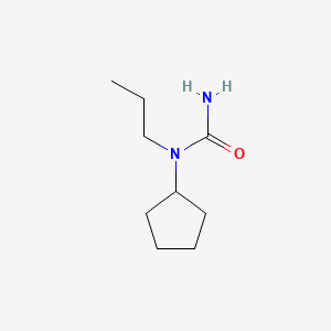 molecular formula C9H18N2O B571746 N-Cyclopentyl-N-propylurea CAS No. 124949-25-3