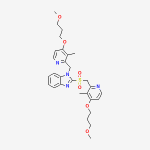 molecular formula C29H36N4O6S B571751 N-[[4-(3-Methoxypropoxy)-3-methyl-2-pyridinyl]methyl] Rabeprazole Sulfone CAS No. 1246818-79-0