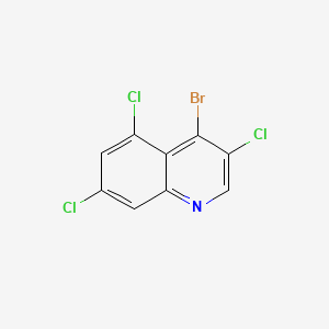 molecular formula C9H3BrCl3N B571752 4-Bromo-3,5,7-trichloroquinoline CAS No. 1211143-11-1