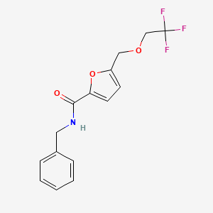 molecular formula C15H14F3NO3 B5717536 N~2~-BENZYL-5-[(2,2,2-TRIFLUOROETHOXY)METHYL]-2-FURAMIDE 