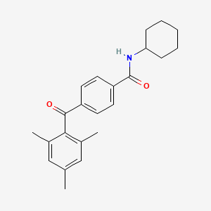 molecular formula C23H27NO2 B5717561 N-cyclohexyl-4-(2,4,6-trimethylbenzoyl)benzamide 