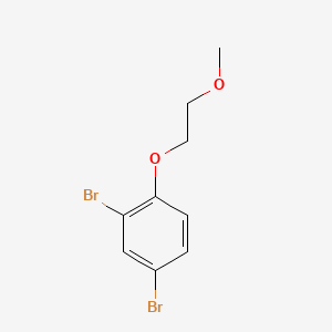 molecular formula C9H10Br2O2 B571764 2,4-Dibromo-1-(2-methoxyethoxy)benzene CAS No. 1257665-05-6