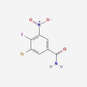 molecular formula C7H4BrFN2O3 B571769 3-Bromo-4-fluoro-5-nitrobenzamide CAS No. 1345471-86-4