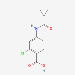 molecular formula C11H10ClNO3 B571774 2-chloro-4-[(cyclopropylcarbonyl)amino]Benzoic acid CAS No. 1249352-65-5