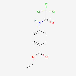 molecular formula C11H10Cl3NO3 B5717760 Ethyl 4-[(2,2,2-trichloroacetyl)amino]benzoate CAS No. 53165-96-1