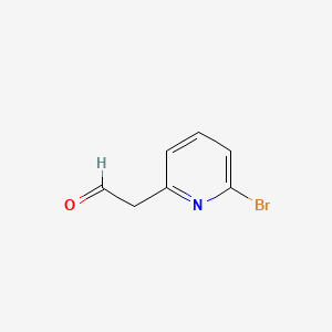 molecular formula C7H6BrNO B571779 2-(6-Bromopyridin-2-YL)acetaldehyde CAS No. 1211524-20-7