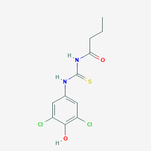 molecular formula C11H12Cl2N2O2S B5717810 N-[(3,5-dichloro-4-hydroxyphenyl)carbamothioyl]butanamide 