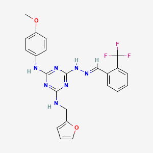 molecular formula C23H20F3N7O2 B5717833 N2-[(FURAN-2-YL)METHYL]-N4-(4-METHOXYPHENYL)-6-[(2E)-2-{[2-(TRIFLUOROMETHYL)PHENYL]METHYLIDENE}HYDRAZIN-1-YL]-1,3,5-TRIAZINE-2,4-DIAMINE 