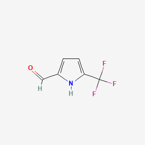 molecular formula C6H4F3NO B571787 5-(Trifluoromethyl)-1H-pyrrole-2-carbaldehyde CAS No. 1367875-88-4
