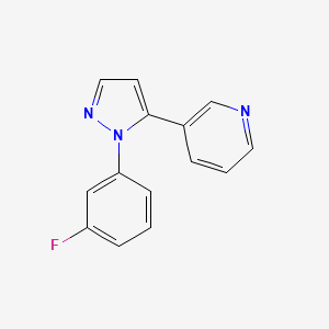molecular formula C14H10FN3 B571796 3-(1-(3-fluorophenyl)-1H-pyrazol-5-yl)pyridine CAS No. 1269293-05-1