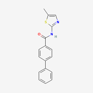 molecular formula C17H14N2OS B5717975 N-(5-methyl-1,3-thiazol-2-yl)biphenyl-4-carboxamide CAS No. 300717-34-4