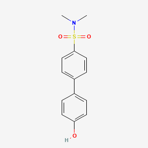 molecular formula C14H15NO3S B571798 4'-Hydroxy-N,N-dimethyl-[1,1'-biphenyl]-4-sulfonamide CAS No. 1261900-34-8