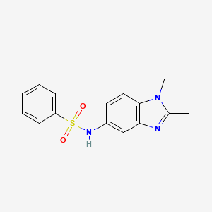 molecular formula C15H15N3O2S B5717983 N-(1,2-dimethylbenzimidazol-5-yl)benzenesulfonamide 