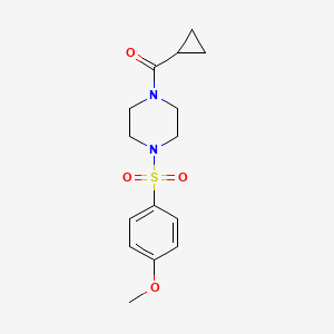 molecular formula C15H20N2O4S B5717996 Cyclopropyl-[4-(4-methoxyphenyl)sulfonylpiperazin-1-yl]methanone 