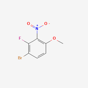 molecular formula C7H5BrFNO3 B571800 1-Bromo-2-fluoro-4-methoxy-3-nitrobenzene CAS No. 1352317-80-6