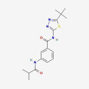 molecular formula C17H22N4O2S B5718020 N-(5-TERT-BUTYL-1,3,4-THIADIAZOL-2-YL)-3-(2-METHYLPROPANAMIDO)BENZAMIDE 