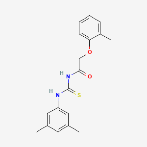 molecular formula C18H20N2O2S B5718063 N-[(3,5-dimethylphenyl)carbamothioyl]-2-(2-methylphenoxy)acetamide 