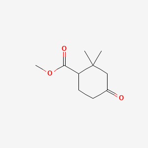 molecular formula C10H16O3 B571808 Methyl 2,2-dimethyl-4-oxocyclohexanecarboxylate CAS No. 1312535-32-2