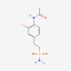 molecular formula C11H15IN2O3S B571814 1-aminocyclobutane-1-carbonitrile CAS No. 1268265-90-2