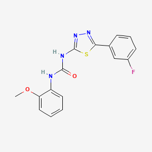 molecular formula C16H13FN4O2S B5718144 1-[5-(3-Fluorophenyl)-1,3,4-thiadiazol-2-yl]-3-(2-methoxyphenyl)urea 