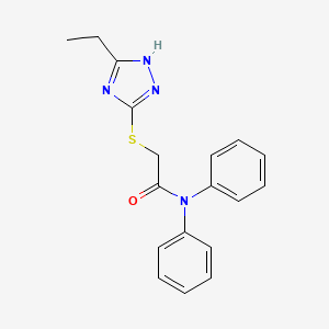 molecular formula C18H18N4OS B5718148 2-[(5-ethyl-4H-1,2,4-triazol-3-yl)sulfanyl]-N,N-diphenylacetamide 