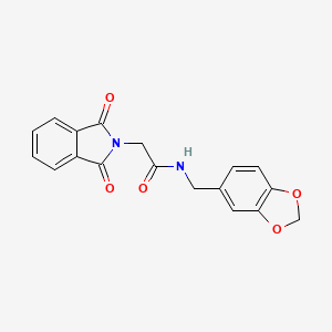 molecular formula C18H14N2O5 B5718188 N-[(2H-1,3-BENZODIOXOL-5-YL)METHYL]-2-(1,3-DIOXO-2,3-DIHYDRO-1H-ISOINDOL-2-YL)ACETAMIDE 
