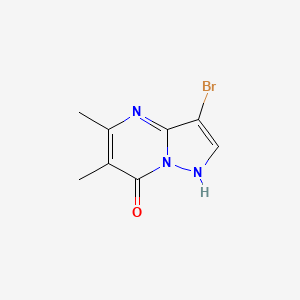 molecular formula C8H8BrN3O B571820 3-Bromo-5,6-dimethylpyrazolo[1,5-a]pyrimidin-7(4H)-one CAS No. 1310318-42-3