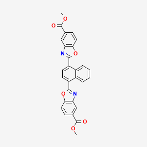 molecular formula C28H18N2O6 B5718210 Dimethyl 2,2'-(naphthalene-1,4-diyl)bis(benzoxazole-5-carboxylate) CAS No. 23743-30-8