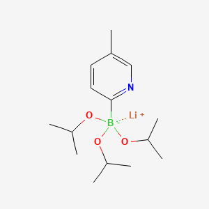 molecular formula C15H27BLiNO3 B571823 三异丙氧基-2-(5-甲基吡啶基)硼酸锂 CAS No. 1256364-31-4