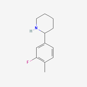 molecular formula C12H16FN B571824 2-(3-Fluoro-4-methylphenyl)piperidine CAS No. 1257300-00-7