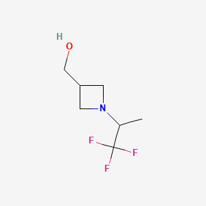 molecular formula C7H12F3NO B571825 [1-(2,2,2-Trifluoro-1-methyl-ethyl)-azetidin-3-YL]-methanol CAS No. 1263285-99-9