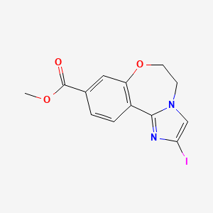 molecular formula C13H11IN2O3 B571827 Methyl 2-iodo-5,6-dihydrobenzo[F]imidazo[1,2-D][1,4]oxazepine-9-carboxylate CAS No. 1282516-62-4