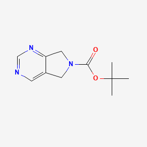 molecular formula C11H15N3O2 B571829 tert-butyl 5H-pyrrolo[3,4-d]pyrimidine-6(7H)-carboxylate CAS No. 1207175-93-6