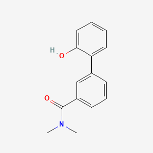 molecular formula C15H15NO2 B571830 2-[3-(N,N-二甲氨基羰基)苯基]苯酚 CAS No. 1261984-36-4