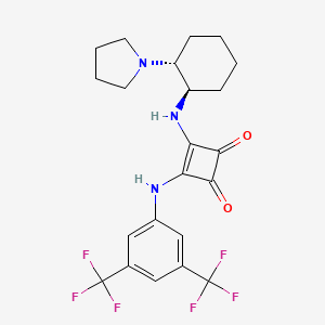 3-[3,5-Bis(trifluoromethyl)anilino]-4-[[(1R,2R)-2-pyrrolidin-1-ylcyclohexyl]amino]cyclobut-3-ene-1,2-dione