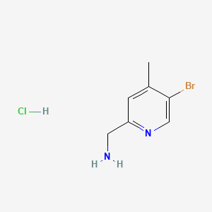 molecular formula C7H10BrClN2 B571834 (5-Bromo-4-methylpyridin-2-yl)methanamine hydrochloride CAS No. 1257535-47-9