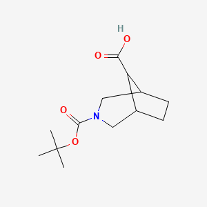 molecular formula C13H21NO4 B571835 3-Boc-3-azabicyclo[3.2.1]octane-8-carboxylic acid CAS No. 1250997-29-5