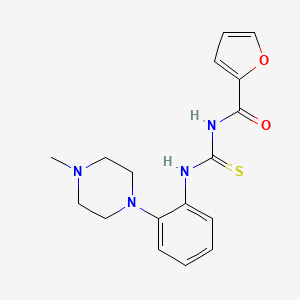 molecular formula C17H20N4O2S B5718385 N-{[2-(4-methylpiperazin-1-yl)phenyl]carbamothioyl}furan-2-carboxamide 