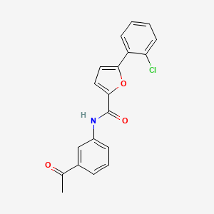 molecular formula C19H14ClNO3 B5718432 N-(3-acetylphenyl)-5-(2-chlorophenyl)furan-2-carboxamide 