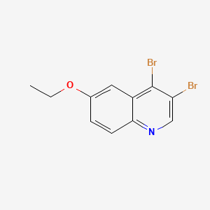 molecular formula C11H9Br2NO B571845 3,4-Dibromo-6-ethoxyquinoline CAS No. 1210708-09-0