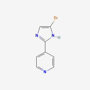 molecular formula C8H6BrN3 B571848 4-(5-bromo-1H-imidazol-2-yl)pyridine CAS No. 1260682-35-6