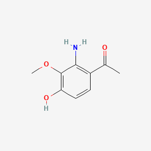 molecular formula C9H11NO3 B571849 1-(2-Amino-4-hydroxy-3-methoxyphenyl)ethanone CAS No. 1260683-60-0