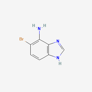 molecular formula C7H6BrN3 B571852 6-Bromo-1H-benzo[d]imidazol-7-amine CAS No. 1260883-50-8